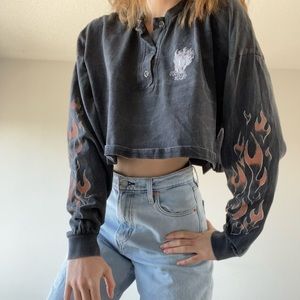 BDG oversized cropped long sleeve